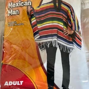 Halloween costume Mexican man poncho